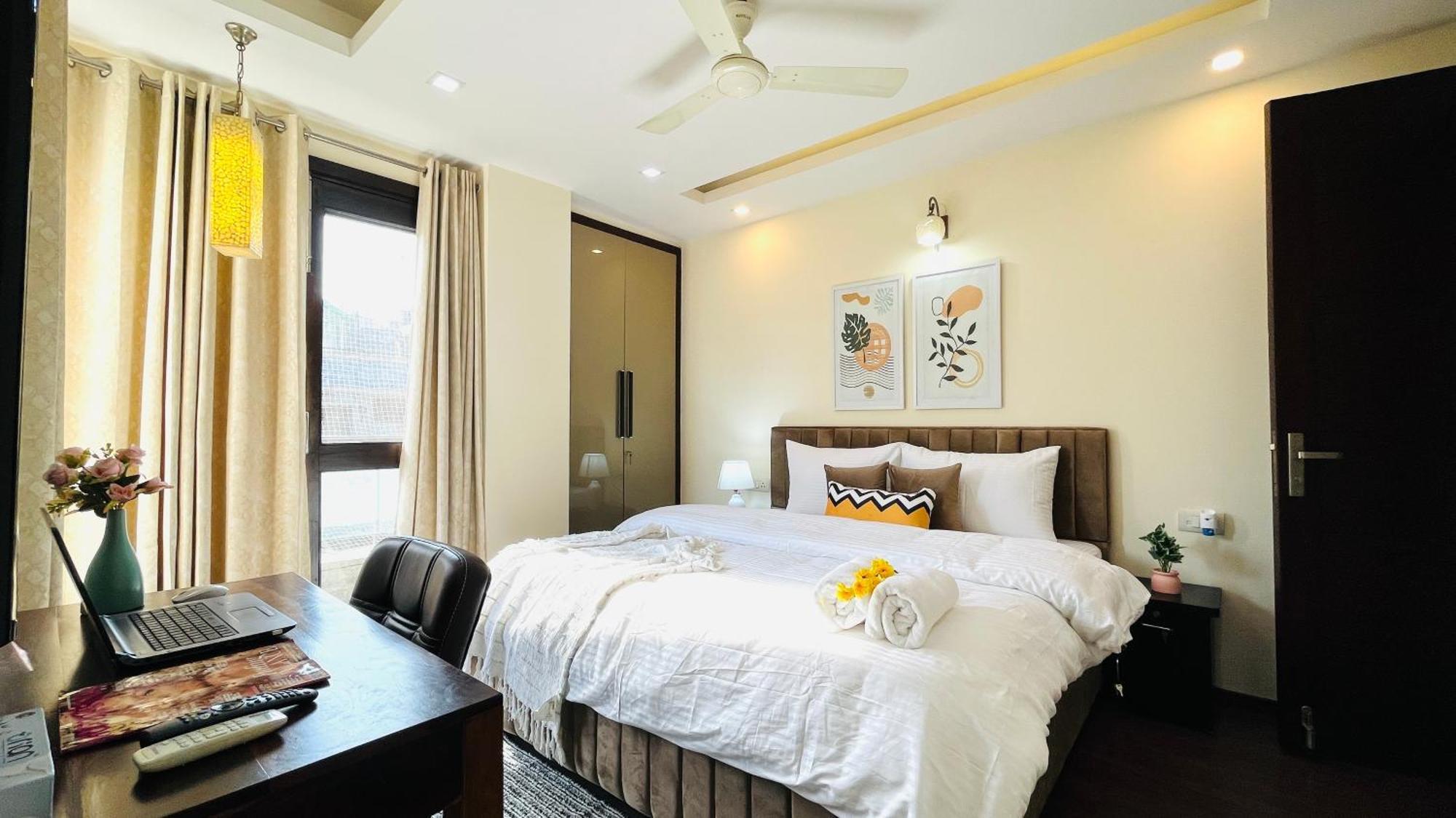 Olive Serviced Apartments - Defence Colony Új-Delhi Szoba fotó